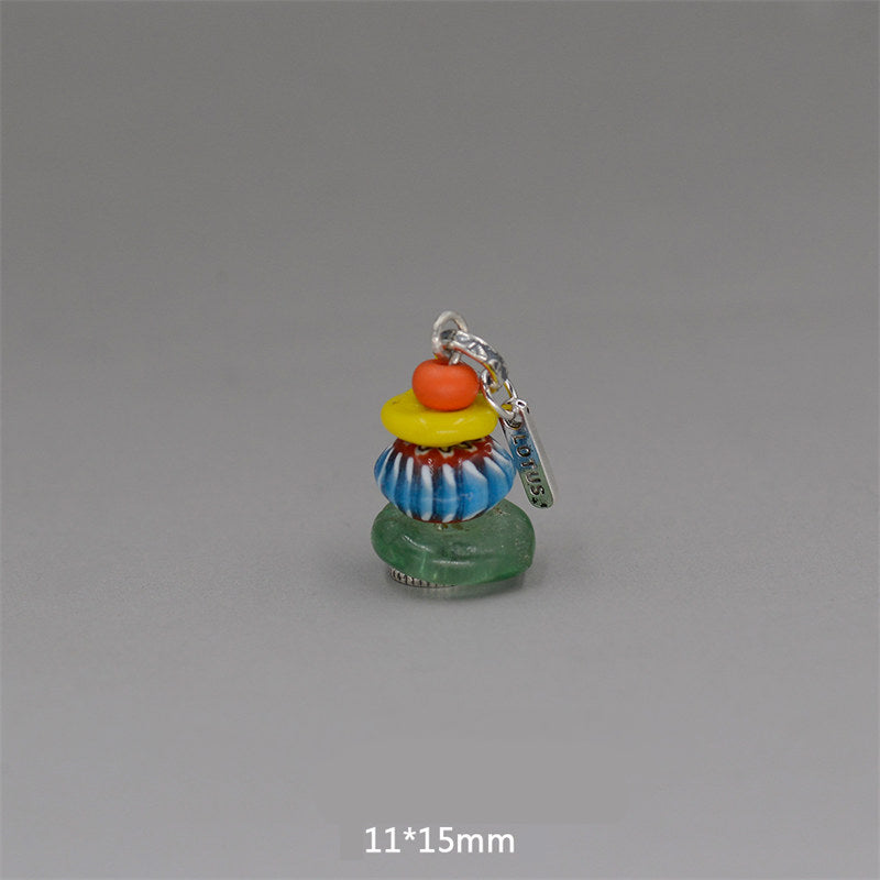 Zen Cairn Labradorite Various Crystals Calm Pendant Necklace