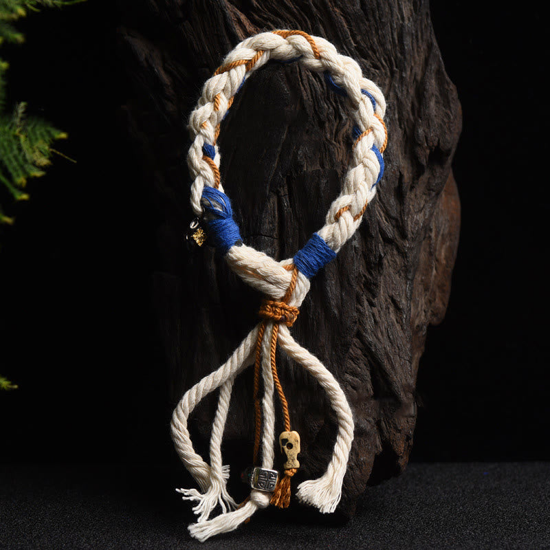 Tibet Zakiram Goddess of Wealth Thangka Handmade Luck Bracelet
