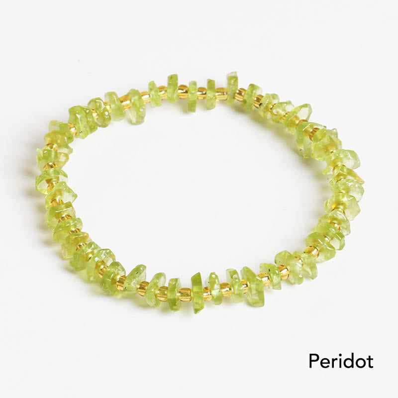 Natural Irregular Shape Raw Crystal Meditation Balance Bracelet