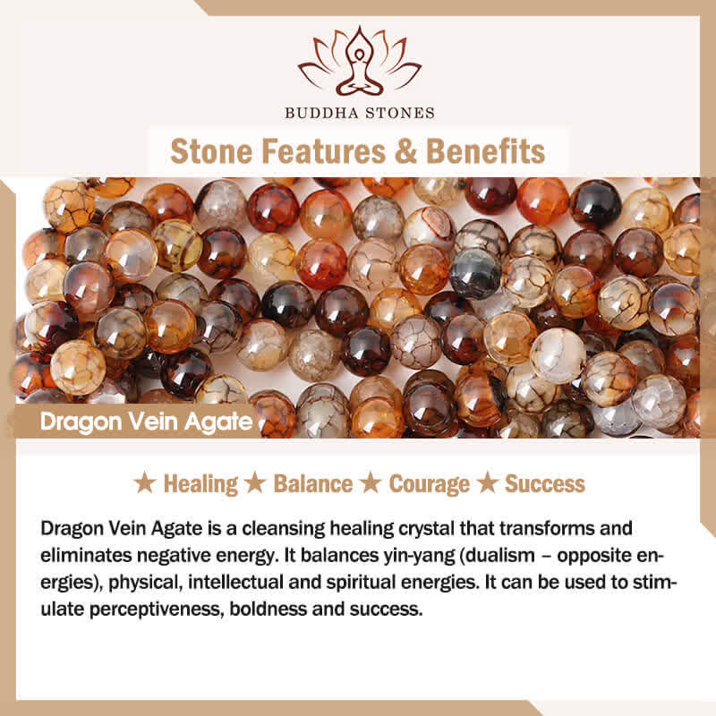 Natural Gemstone Beaded Bracelet with Copper Vajra Dorje Charm