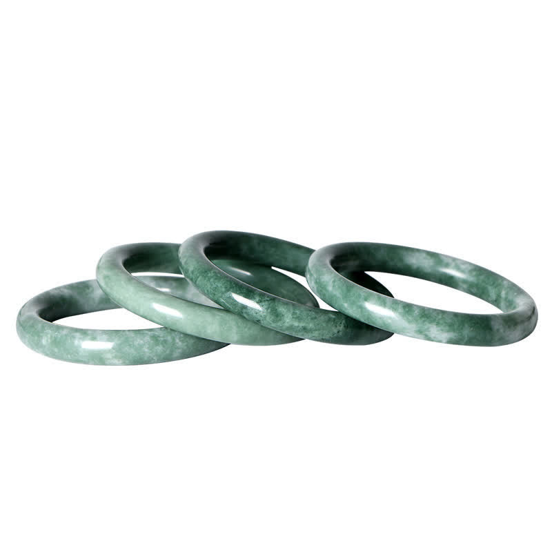 Natural Jade Luck Abundance Bangle Bracelet