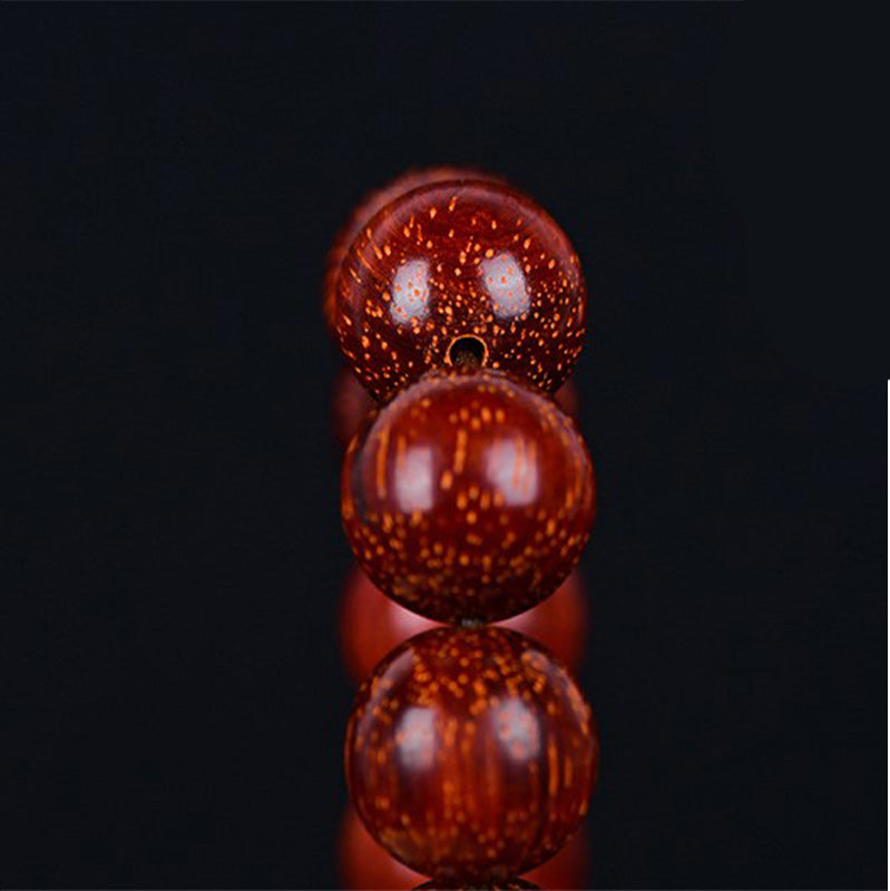 Tibetan Small Leaf Red Sandalwood Balance Bracelet