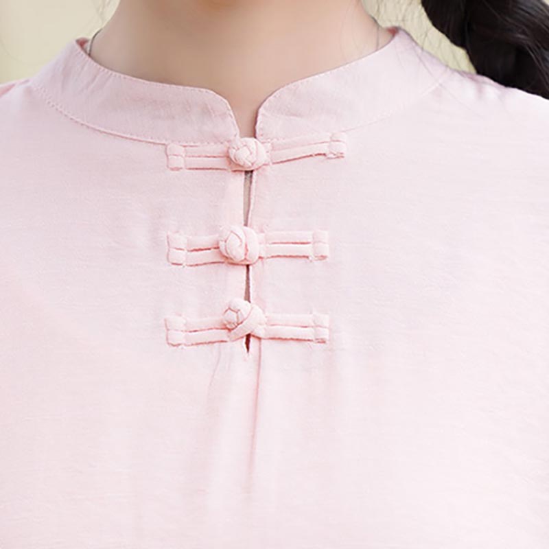 Handcrafted Cotton Linen Relaxed Meditation Tai Chi Two-Piece Set