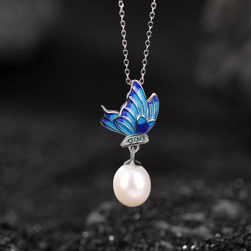 925 Sterling Silver Pearl Butterfly Healing Necklace Pendant Earrings Ring