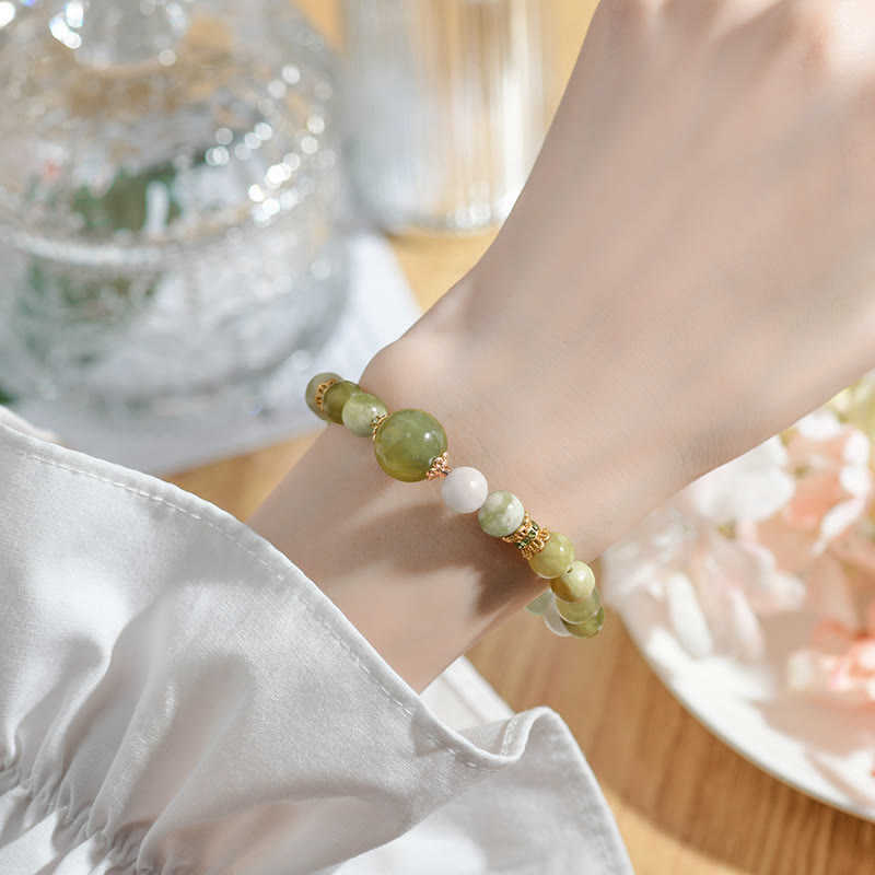 Green Grape Color Jade Abundance Bracelet