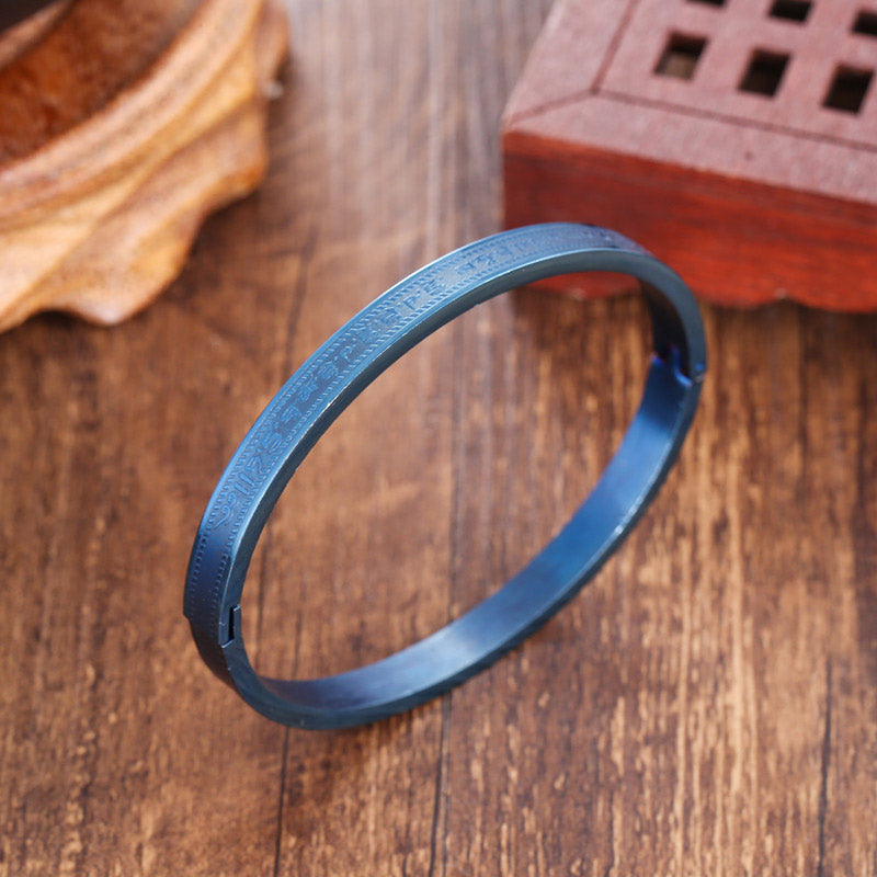 Titanium Steel Blessing Bracelet Bangle