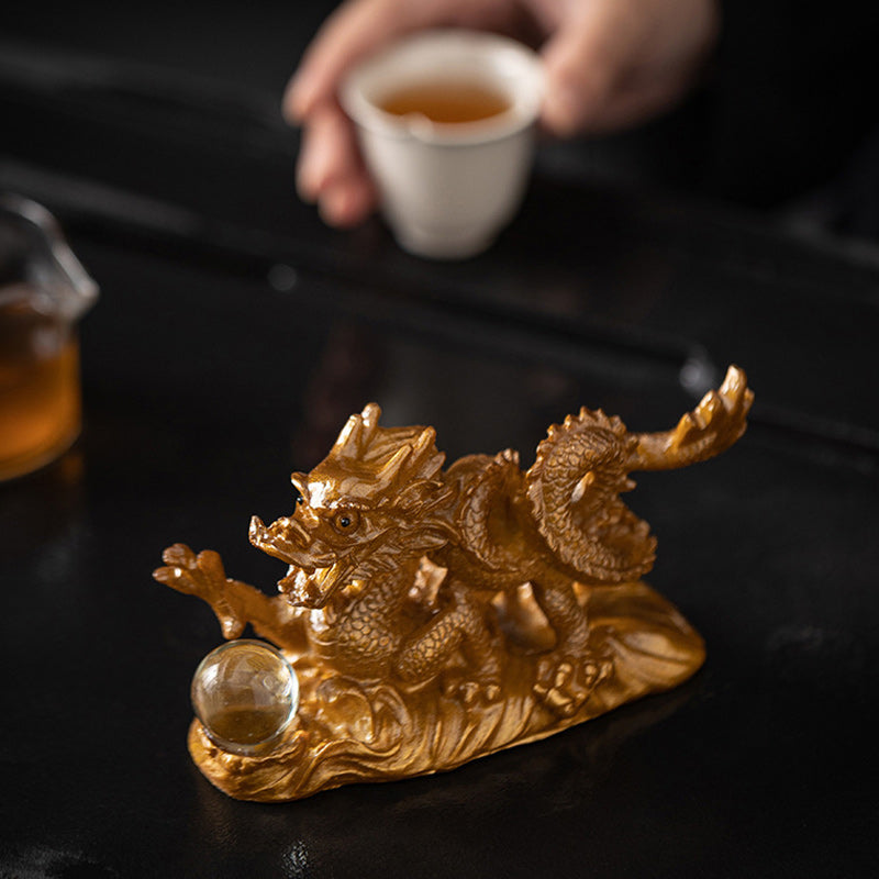 Year Of The Dragon Color Changing Resin Luck Success Tea Pet Home Figurine Decoration