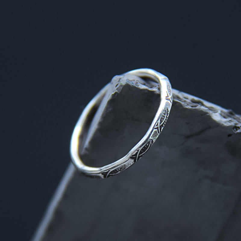925 Sterling Silver Luck Koi Fish Wealth Ring