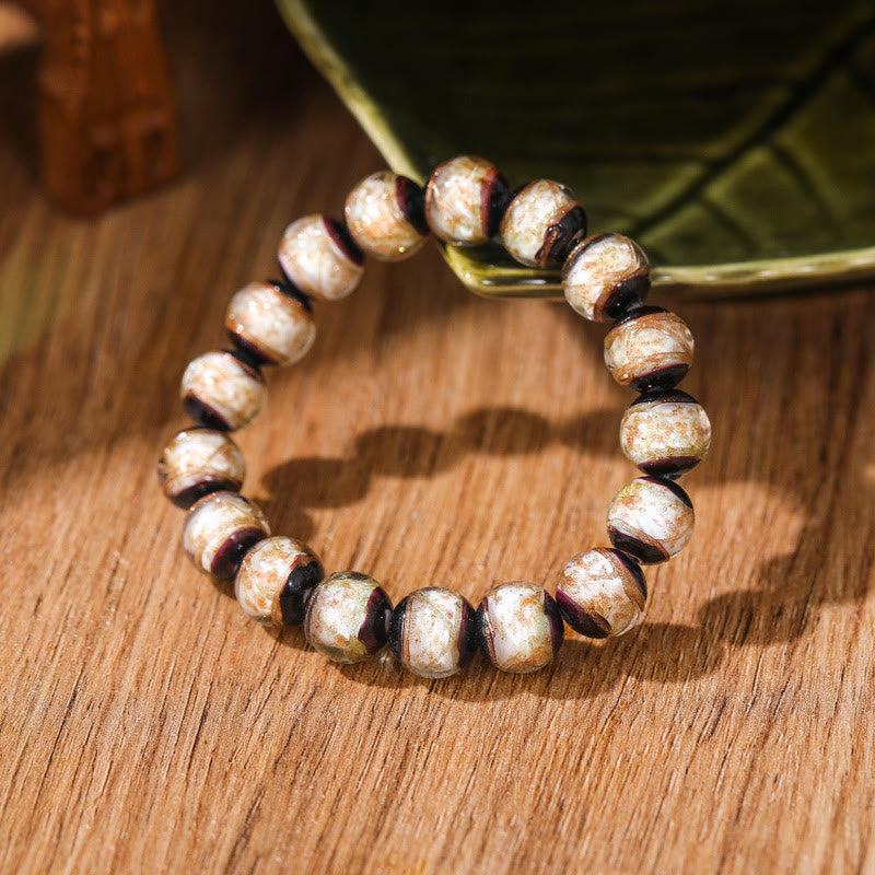 Tibetan Classic Liuli Glass Bead Luck Wealth Bracelet