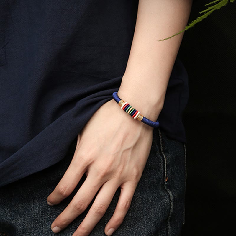 Tibetan Handmade Colorful King Kong Knot Five Elements Luck Braid String Bracelet