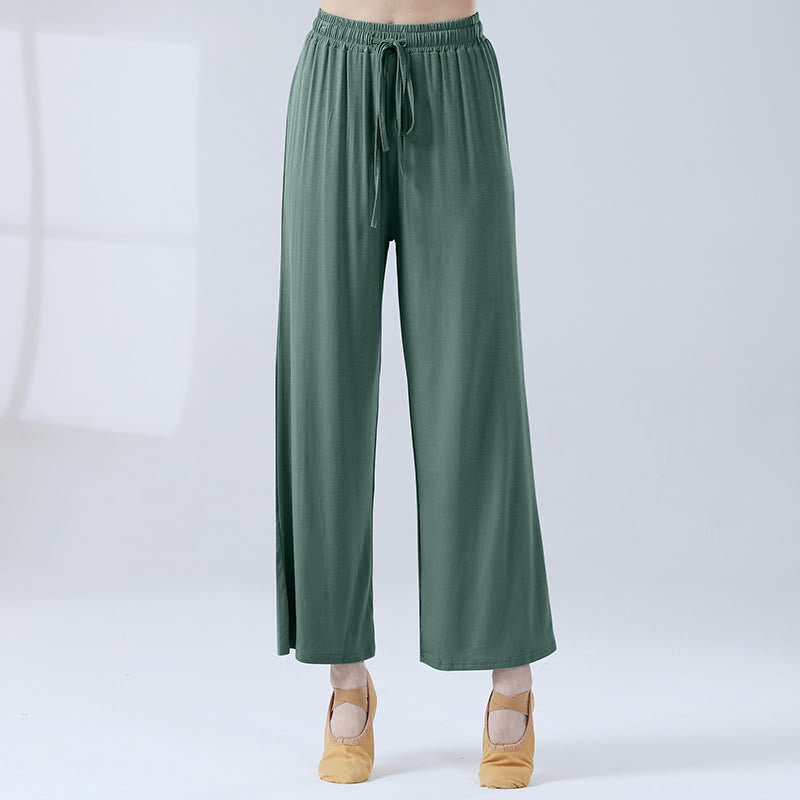 Soft Modal Flowing Wide-Leg Yoga Meditation Pants