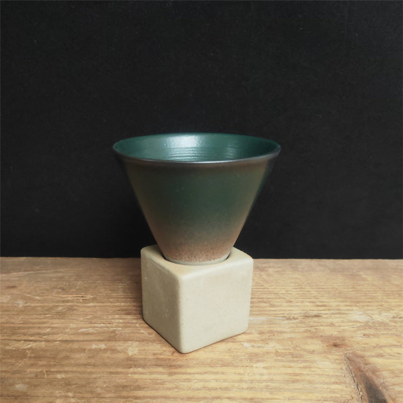 Vintage Gradient Ceramic Coffee Mug Tea Latte Espresso Coffee Cup With Base 200ml