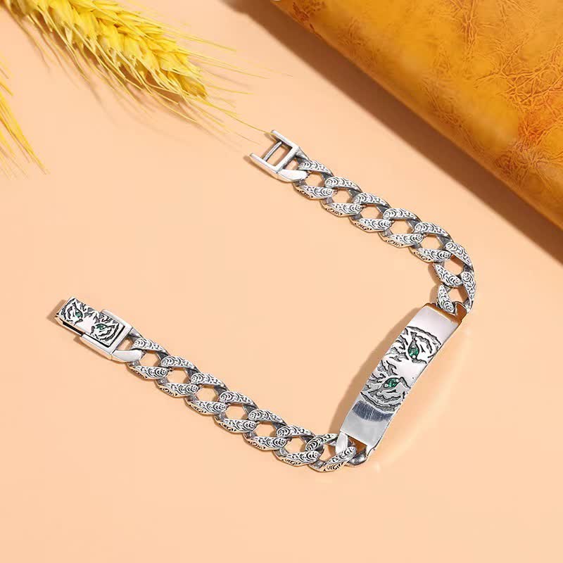Tiger Copper Luck Cuff Chain Bracelet