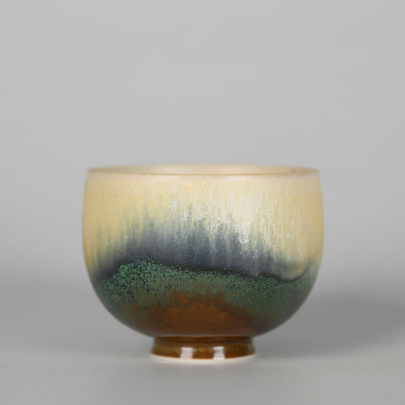 Vintage Furnace Transmutation Kiln Porcelain Teacup Kung Fu Tea Cup