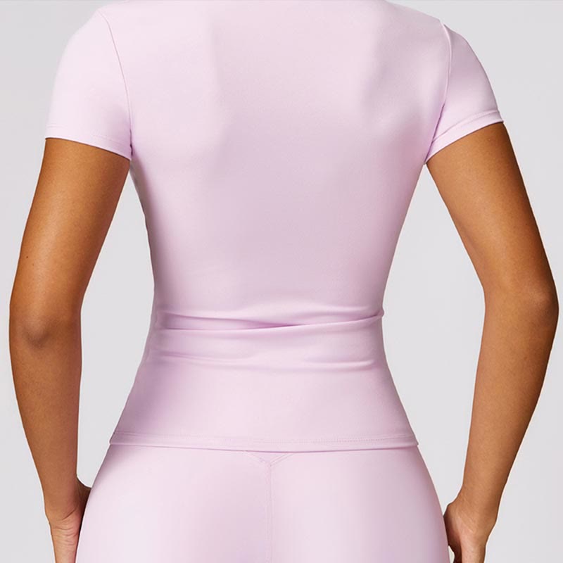 Women Short Sleeve T-Shirt Top High Waist Leggings Pants For Sports Yoga