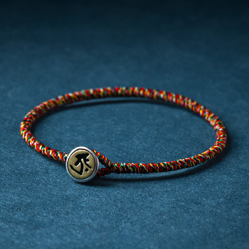 Handmade 925 Sterling Silver & Cinnabar Zodiac Guardian Buddha Red String Bracelet