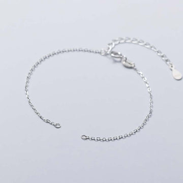 925 Sterling Silver Semi-finished Chain Blessing Bracelet