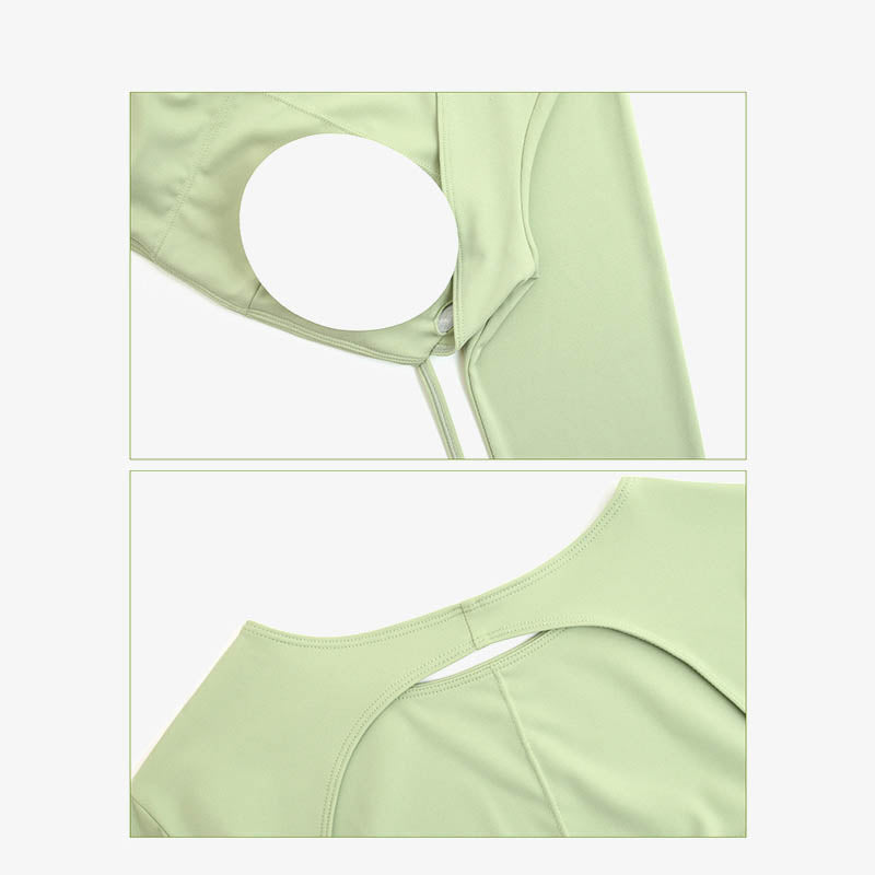 Long Sleeve Backless Strap Top Bra Flare Pants Fitness Yoga Outfit