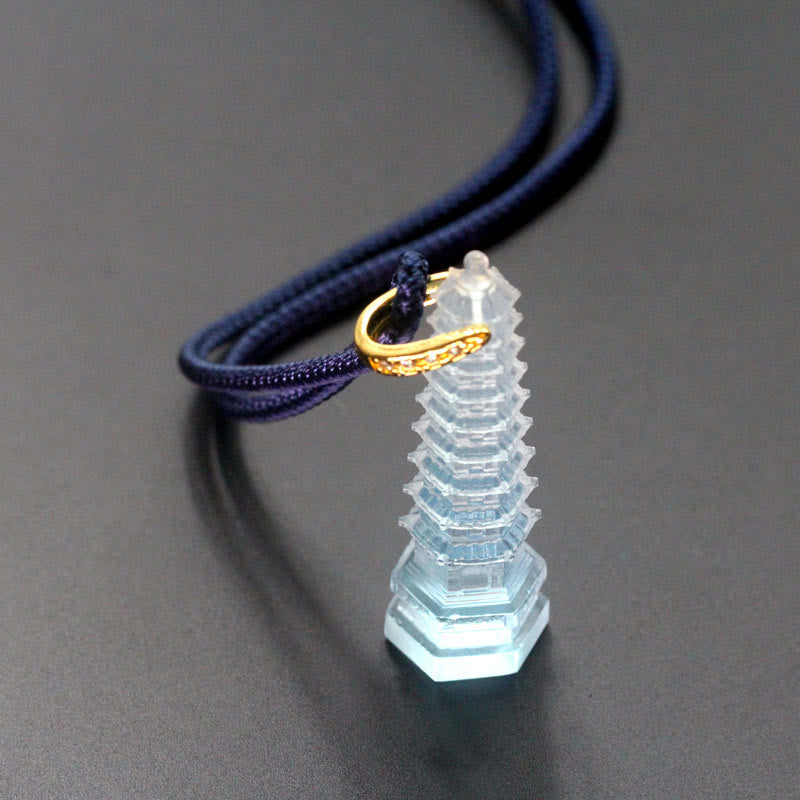 Liuli Ancient Pagoda Wisdom Necklace