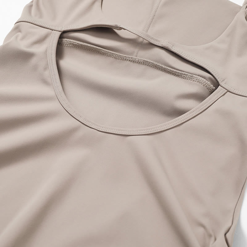 Solid Backless Tennis Yoga Women Sports Dress