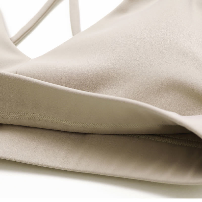 Gym Sports Yoga Backless Bra Crop Tank Top Breathable Shorts