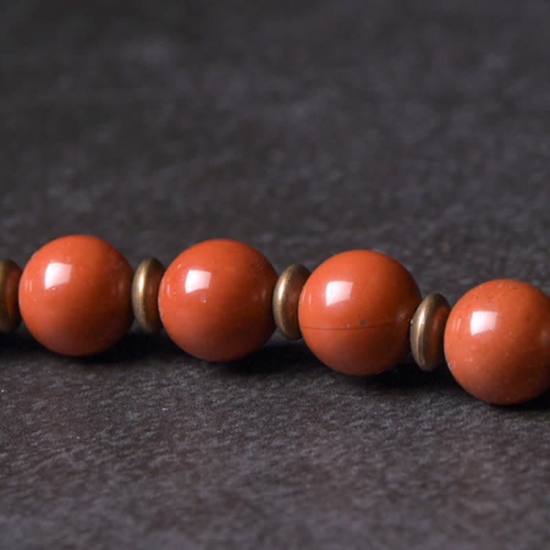 Handmade Red Jasper Moss Agate or Black Obsidian Copper Wrap Couple Bracelet