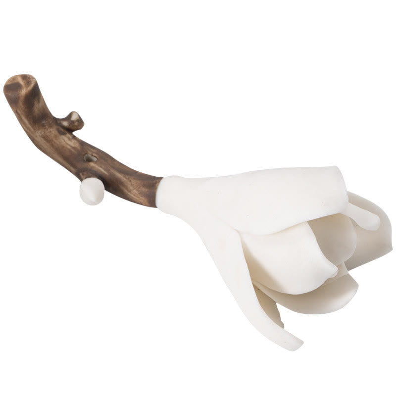 Ceramic Gardenia Flower Pattern Incense Burner for Mindful Aromatic Practice