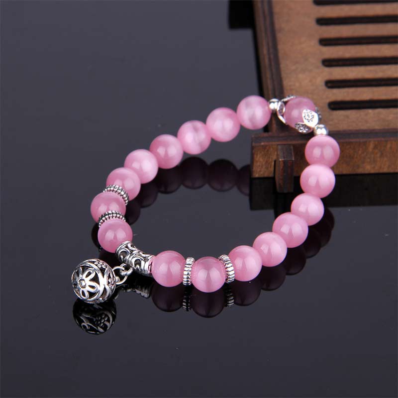 Handmade Tibetan Cat's Eye Chrysoberyl Natural Gemstone Bracelet