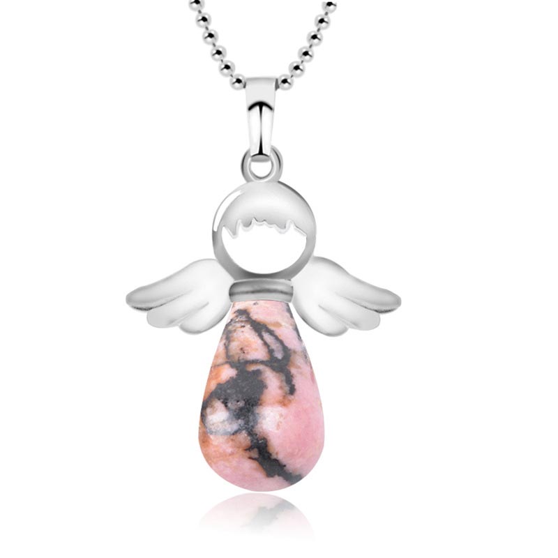 Little Angel Wings Natural Crystal Luck Necklace Pendant