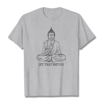 Soft Cotton Crewneck Let It Go Mindful Mantra Tee