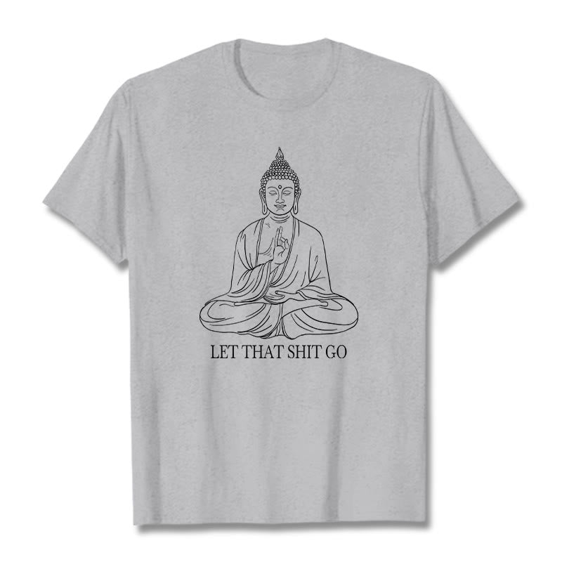 Soft Cotton Crewneck Let It Go Mindful Mantra Tee