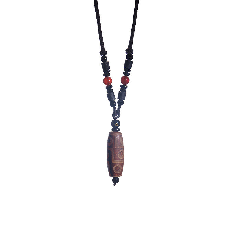 Tibetan Nine-Eye Dzi Bead Wealth Necklaces & Pendants (Extra 35% Off | USE CODE: FS35)