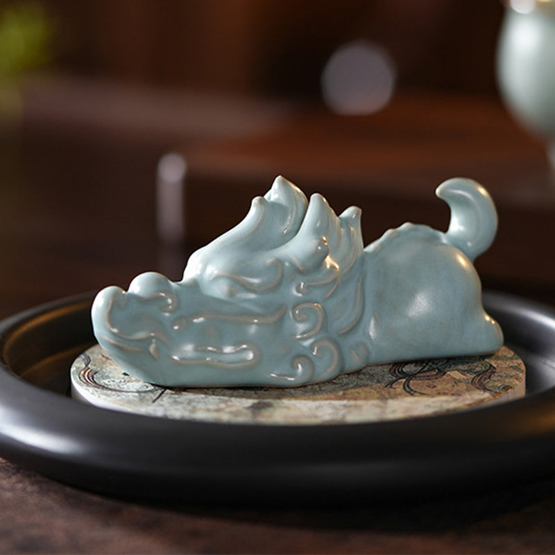 Year Of The Dragon Luck Ceramic Tea Pet Home Figurine Decoration