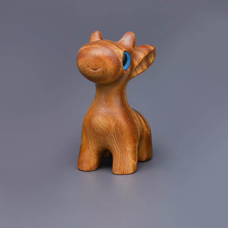 Green Sandalwood Mini Cute Animal Rabbit Cat Deer Whale Prosperity Phone Hanging Decorations