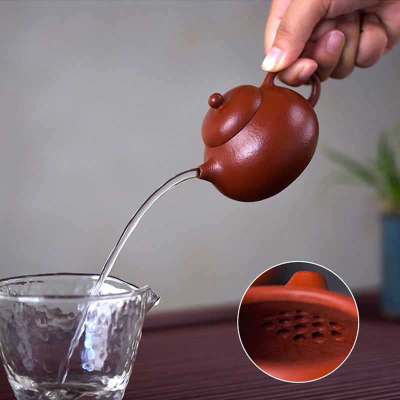 Yixing All Handmade Wen Dan Brown Purple Clay Kung Fu Teapot