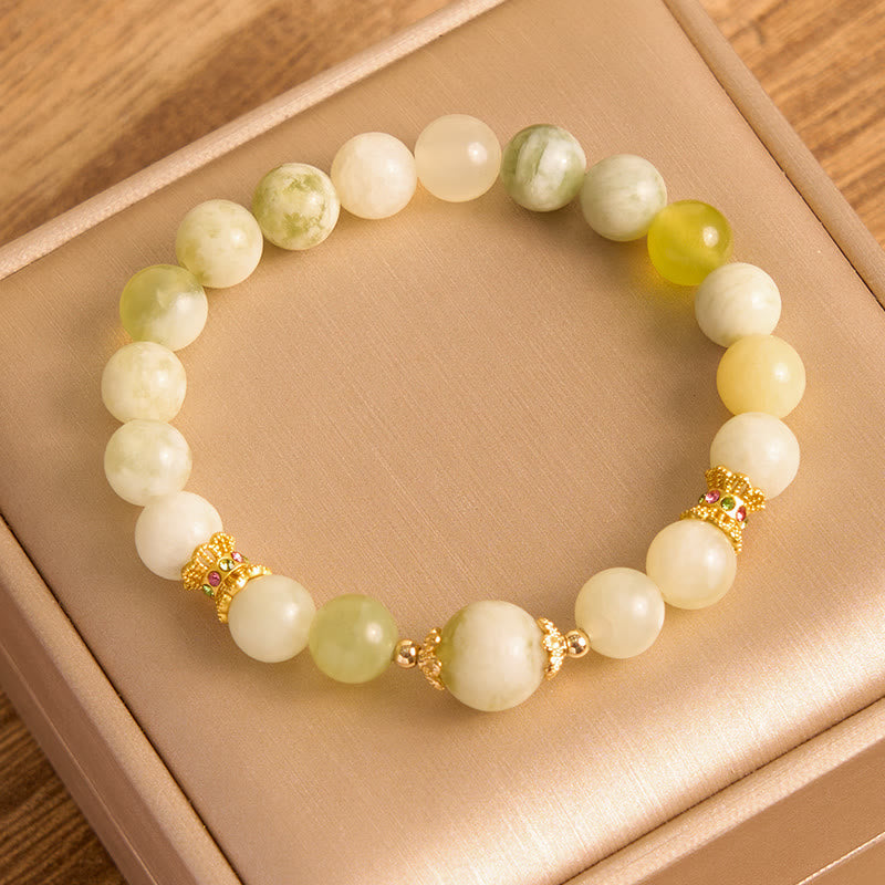 Green Grape Color Jade Abundance Bracelet