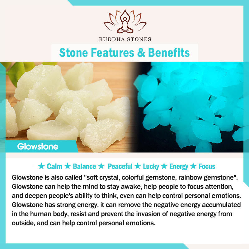 Tibetan Turquoise Glowstone Luminous Bead Lotus Protection Bracelet