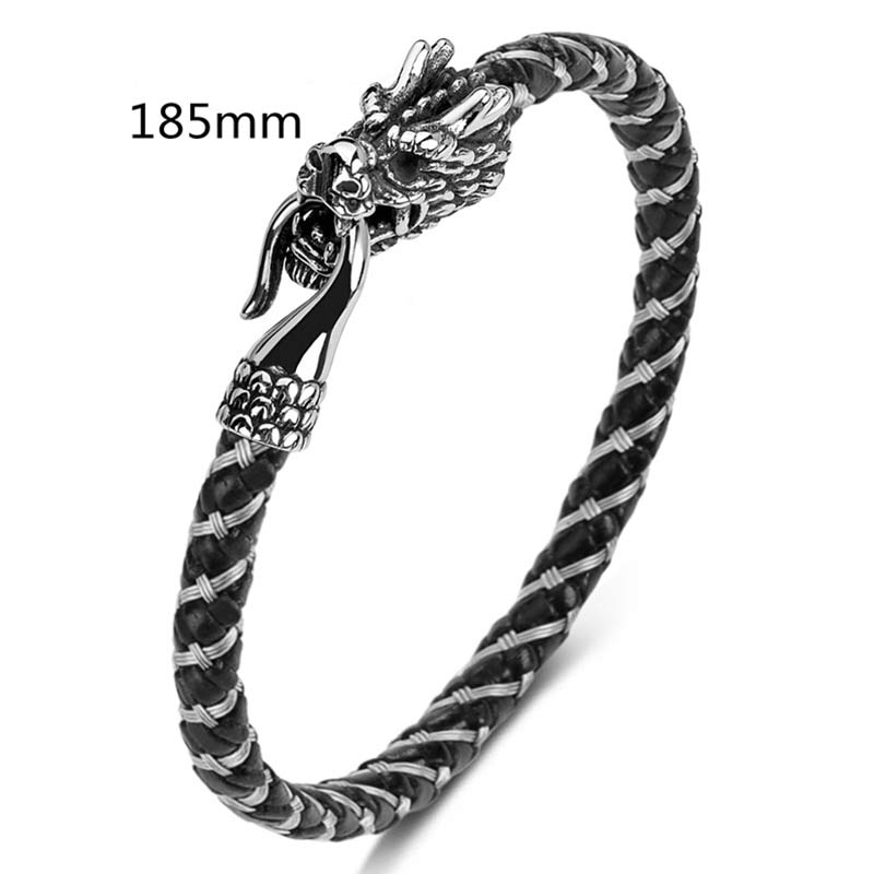 Dragon Titanium Steel Protection Luck Bracelet