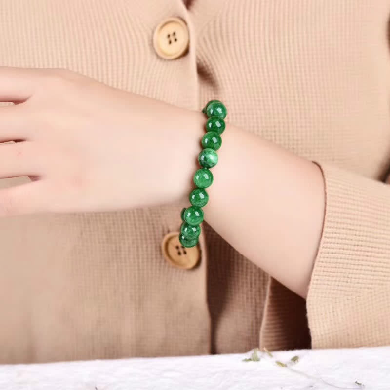 Cyan Jade Bead Calm Harmony Bracelet