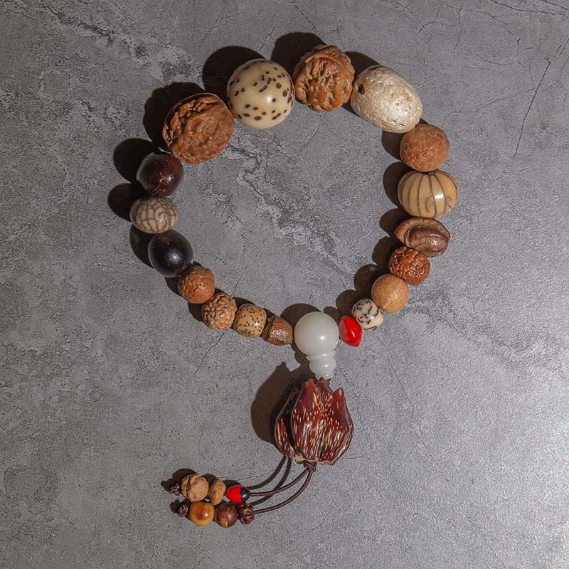 108 Mala Beads Bodhi Seed Luck Wealth Bracelet Wrist Mala