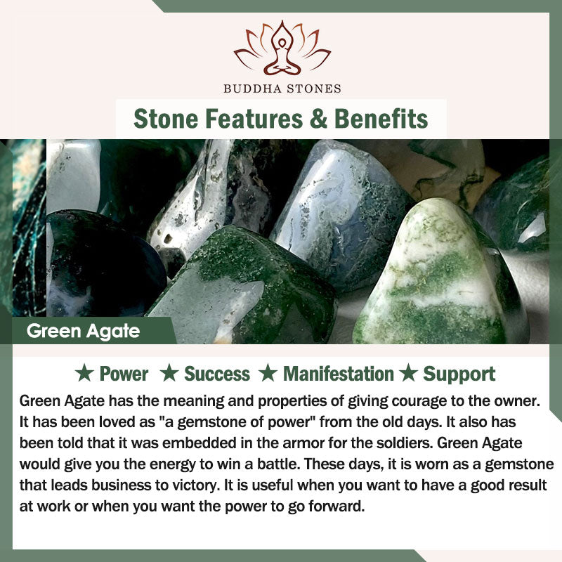 Green Agate Beads and Sterling Silver Support Bracelet for Emotional Balance