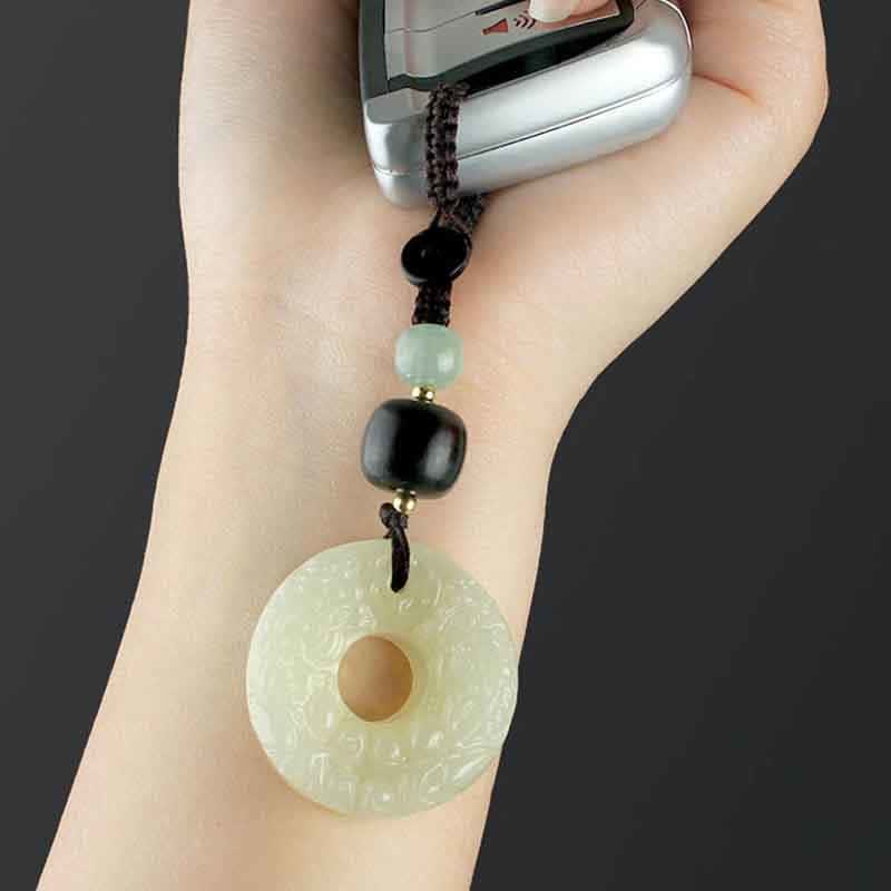 PiXiu Jade Peace Buckle Abundance Wealth Key Chain