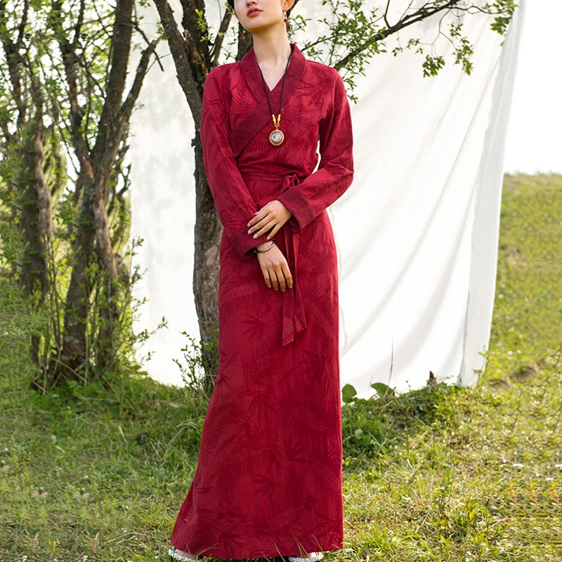 Flowing Wrap Lhasa Mindful Meditation Maxi Dress