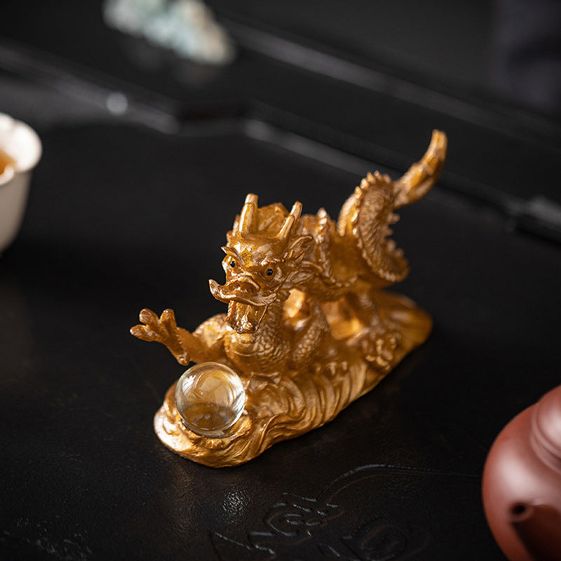 Year Of The Dragon Color Changing Resin Luck Success Tea Pet Home Figurine Decoration