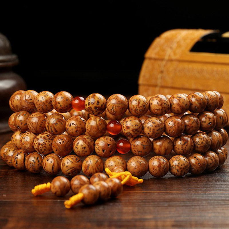 Tibetan Bodhi Seed 108 Bead Meditation Mala Wrap Bracelet
