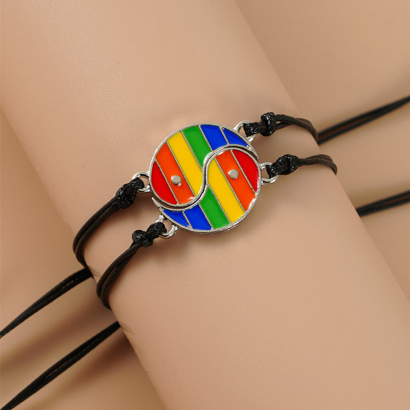 Grounding Hematite Yin Yang Couple Bracelet Set - 2 Pieces