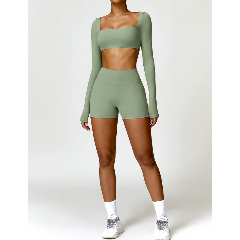 Breathable Stretch Backless Yoga Meditation 2-Piece Outfit