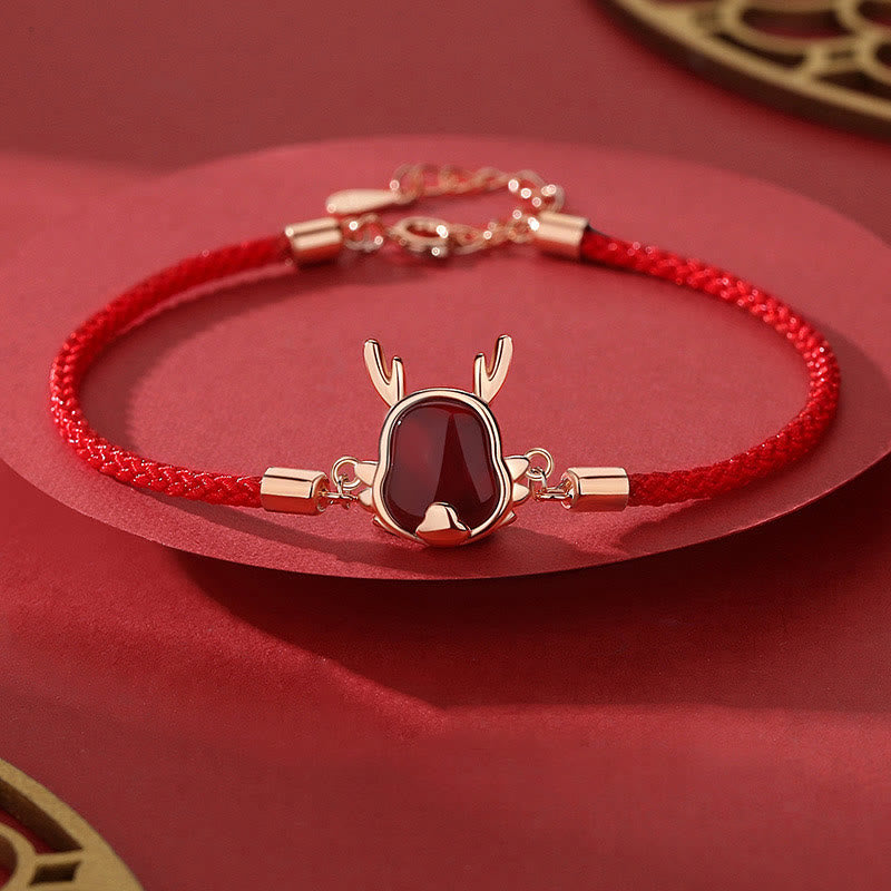 ❗❗❗A Flash Sale- 925 Sterling Silver Year of the Dragon Natural Red Agate Dragon Attract Fortune Fu Character Strength Bracelet Necklace Pendant Earrings