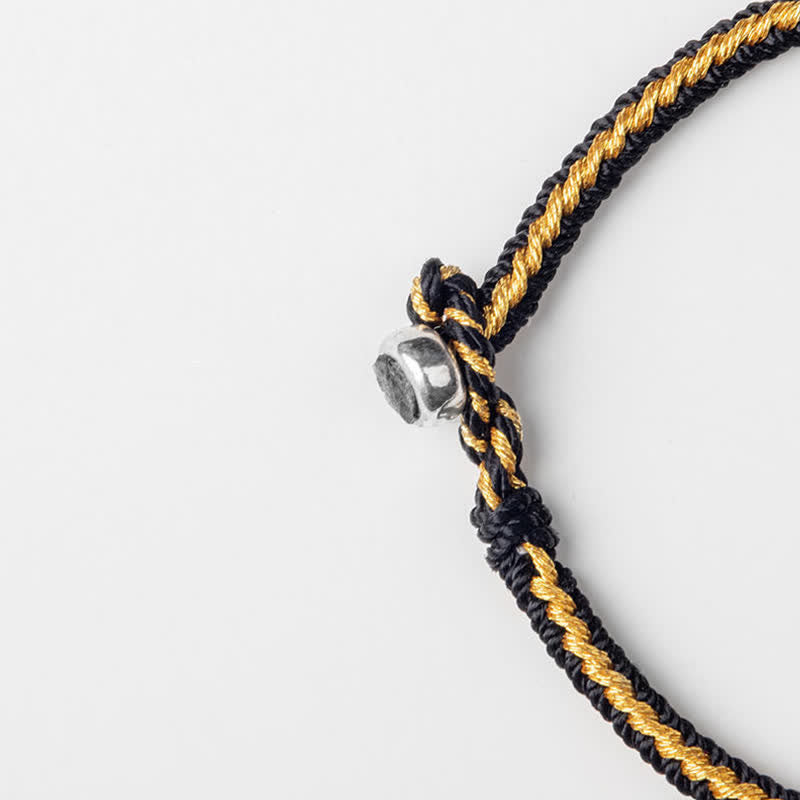 Handmade Tibetan Braided Red and Black String Minimalist Bracelet