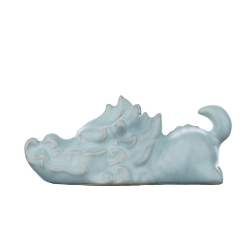 Year Of The Dragon Luck Ceramic Tea Pet Home Figurine Decoration